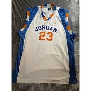 Jordan Brand 23 Basketball Jersey Mens 3XL White Blue Orange Knicks Colorway